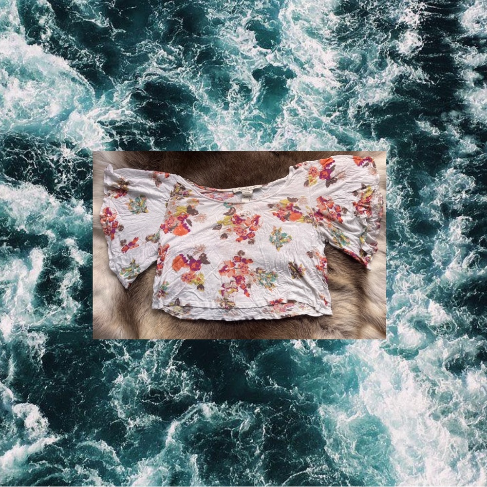 Vintage Floral Crop Top